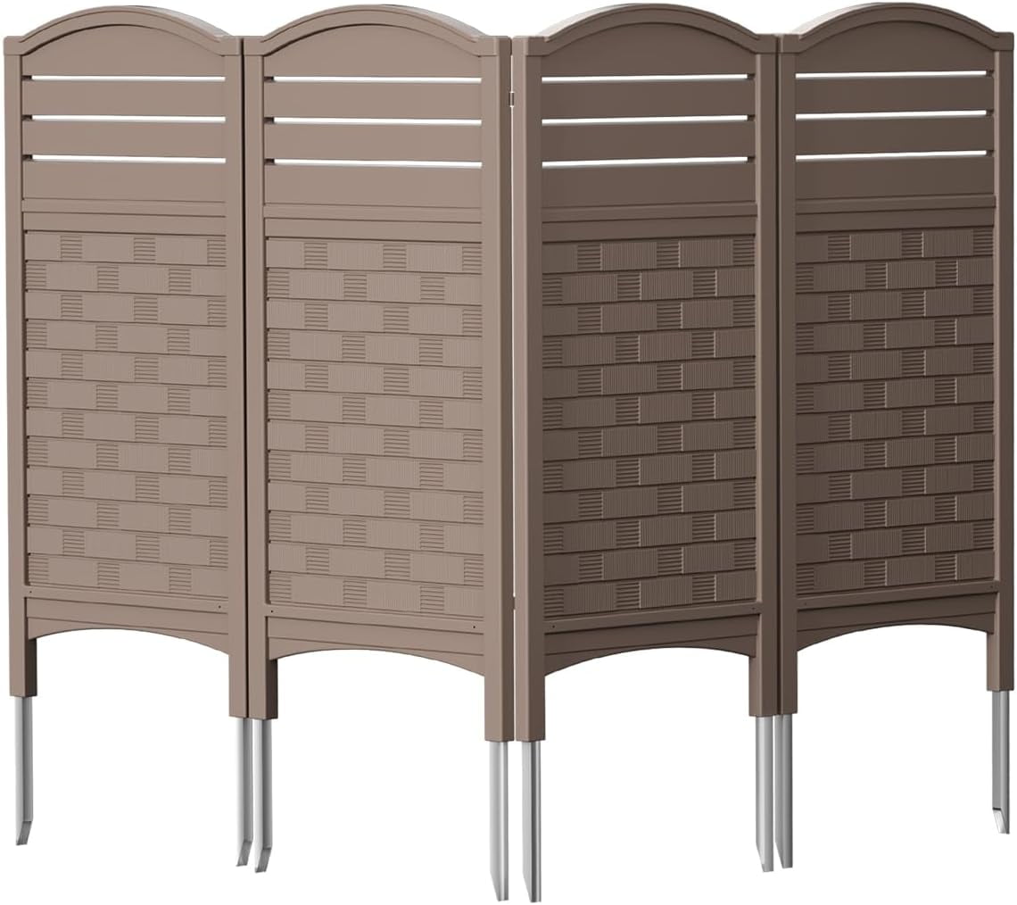 KINYING 4 Panels Air Conditioner Fence Privacy Screen,Pool Equipment