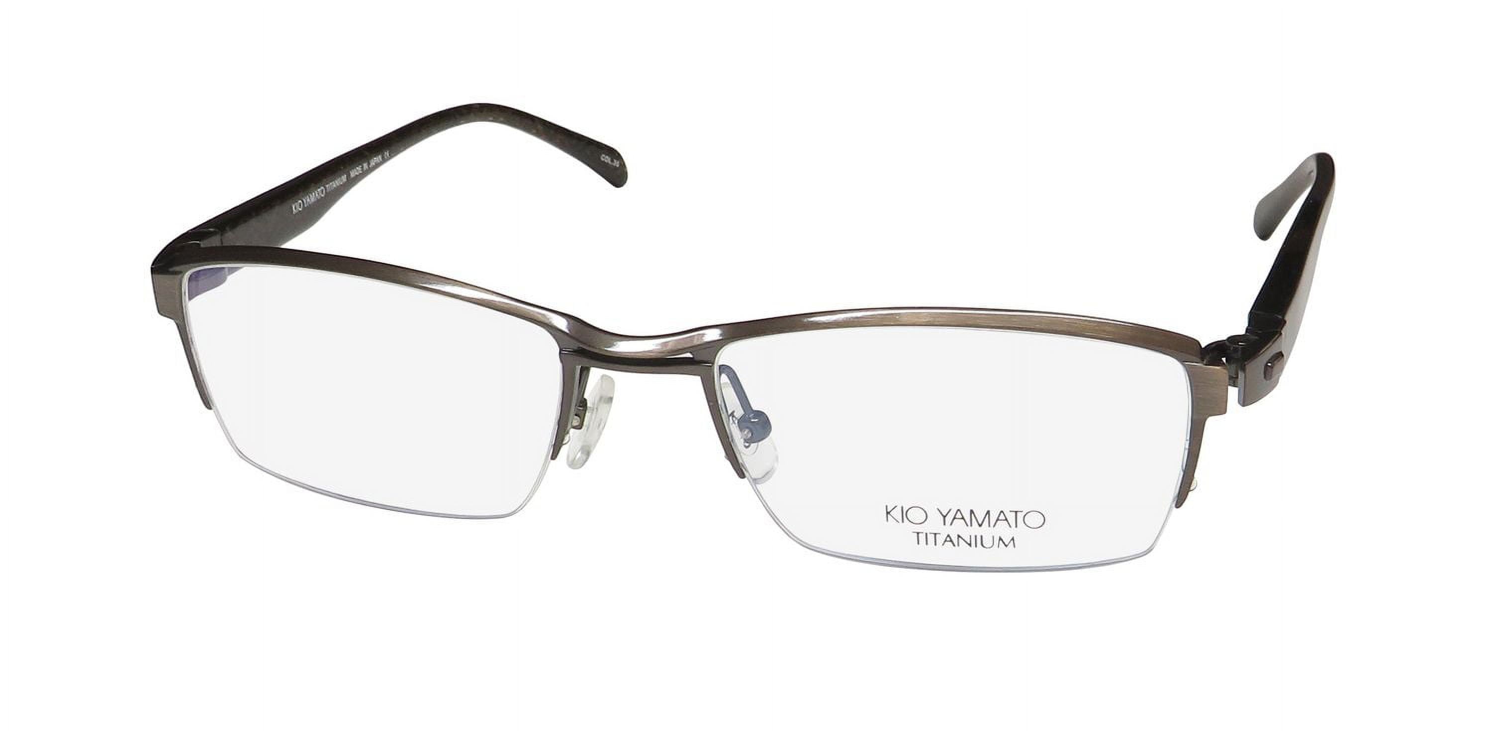 KT KIO YAMATO KT-324 TITANIUM HALF-RIMLESS CONTEMPORARY RARE EYEGLASS