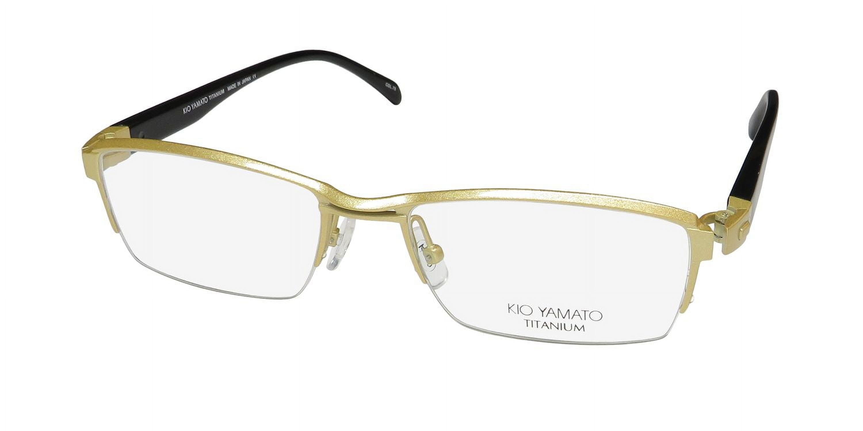 KIO YAMATO KT-324 TITANIUM HALF-RIMLESS CONTEMPORARY RARE EYEGLASS