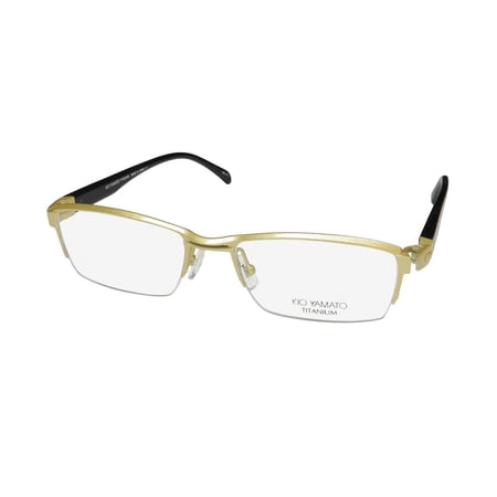 KIO YAMATO KT-324 TITANIUM HALF-RIMLESS CONTEMPORARY RARE EYEGLASS FRAME/GLASSES