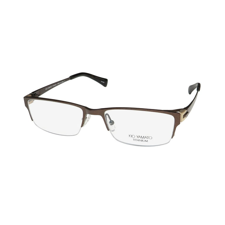 KIO YAMATO KT 336 TITANIUM HALF RIMLESS JAPANESE DESIGNER EYEGLASS FRAME EYEWEAR