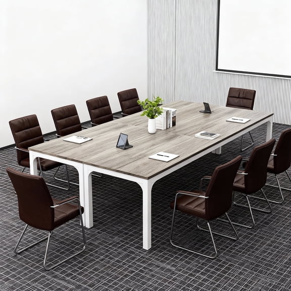 KIOOTTO 79" Two Person Computer Desk, Extra Long Double Workstation with Thick Steel Legs, Oak & White
