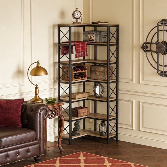 KIOOTTO 60" Aged Bourbon Walnut Executive Sideboard 152cm Grand-Scale Gallery Buffet with Integrated Linear Grip and Reinforced Storage Pavilion