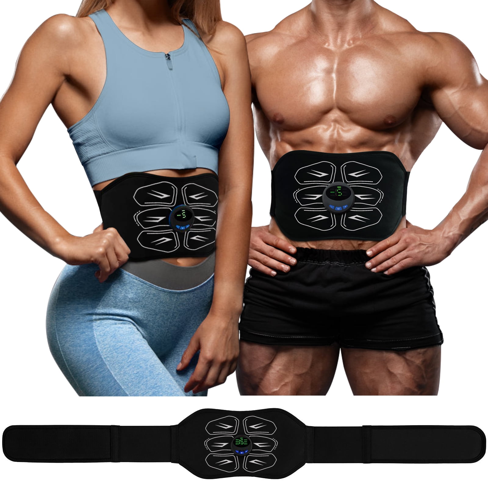 KIOSESI Abs Stimulator, Ab Machine & Abs Workout Equipment for Women and  Men, Portable Muscle Stimulator for Weight Loss, Rechargeable Ab Belt  Stimulator for Abdomen & Leg Fitness Outdoor/Home/Office 