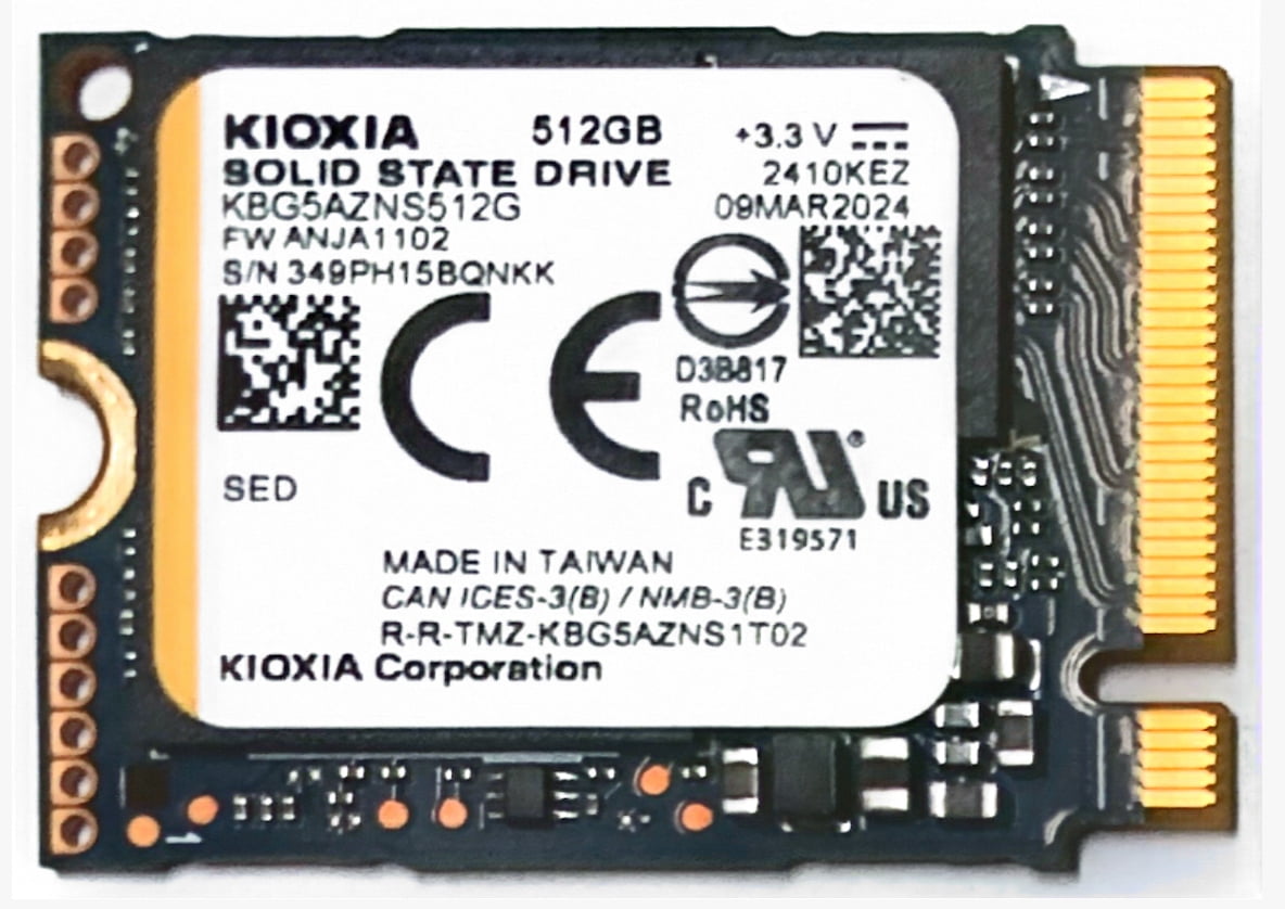 KIOXIA Former Toshiba 512GB KBG5AZNS512G M.2 NVMe PCIe Gen4 x4