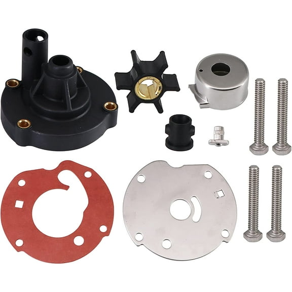 KIPA Water Pump Impeller Housing Repair Kit for Johnson Evinrude Omc 763758 778166 391391 382797 5.5Hp 6Hp 7.5Hp Marine Outboard Motor Engines