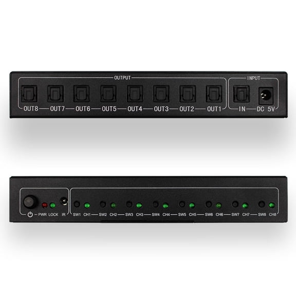 KIPLINK 1x3 SPDIF/Toslink Optical Audio Splitter, 1 Input 3 Output, 5.1 Channel, Dolby/DTS/PCM