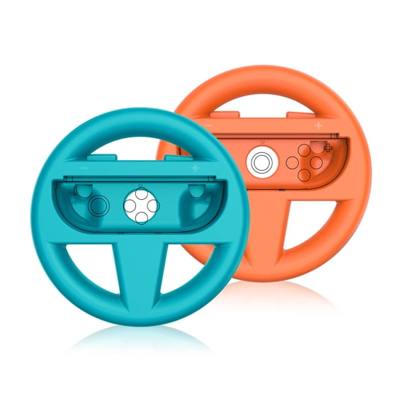 KIPLINK 2-Pack Racing Wheels for Nintendo Switch 2 Joy-Cons - Mario Kart Game Steering Wheel & Detachable Grip Combo - Enhanced Driving Experience