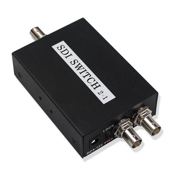 KIPLINK 2x1 SDI Switcher, SD/HD/3G-SDI, Auto Switching, with Remote