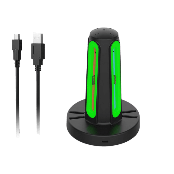 KIPLINK 4-in-1 Magnetic Charging Dock for Nintendo Switch 2 Joy-Cons - Fast Charging Station with Individual LED Indicators & Game Card Storage