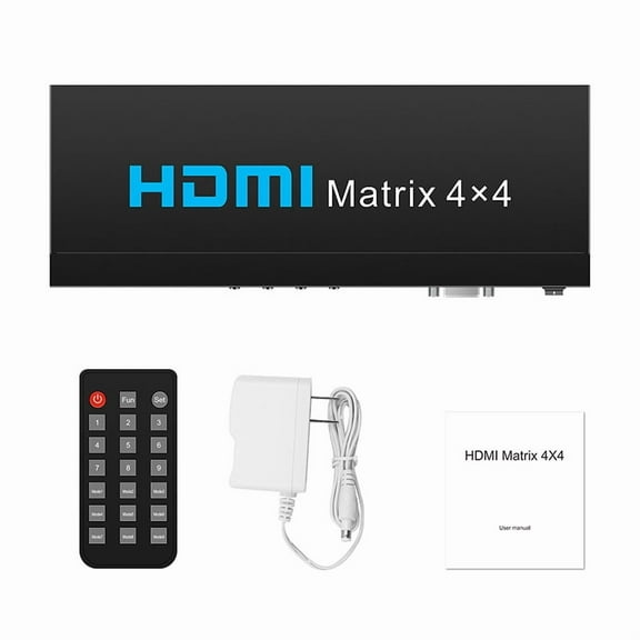 KIPLINK 4x4 HDMI Matrix Switcher - 4K UHD, 4 Inputs 4 Outputs