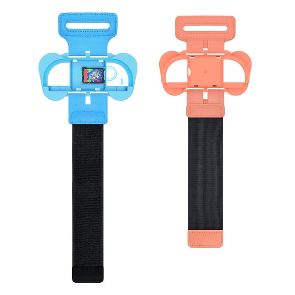KIPLINK Adjustable Dance Wrist Bands for Nintendo Switch 2 Joy-Cons - Hands-Free Armband Holders with Game Card Slot for Just Dance & Motion Games (2-Pack)