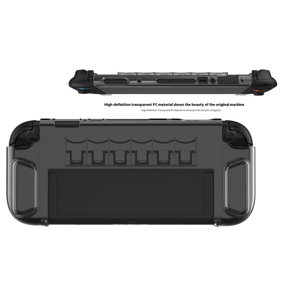 KIPLINK Clear Hard Shell Protective Case with 6 Game Card Holder Slots on Back for Nintendo Switch 2 Console - Transparent PC Cover for NS2 Gaming System