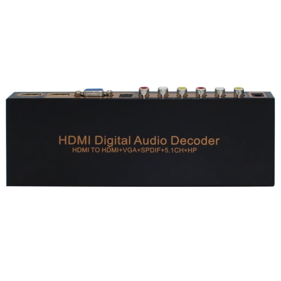 KIPLINK HDMI Audio Extractor, 5.1CH Surround Sound, with VGA Output & Headphone Jack