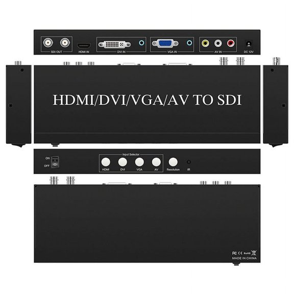 KIPLINK HDMI/DVI/VGA/AV to SDI Converter - HD/3G-SDI Output