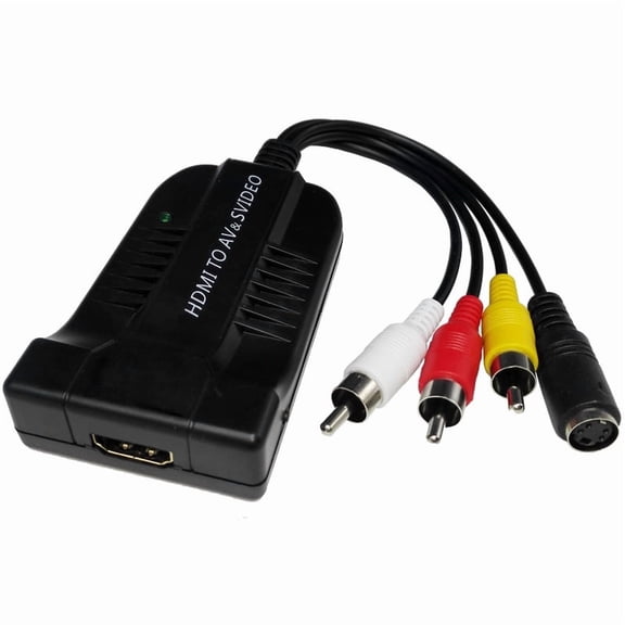 KIPLINK HDMI to AV/S-Video Converter, HDMI to RCA/S-Video Adapter, 1080p Supported, PAL/NTSC