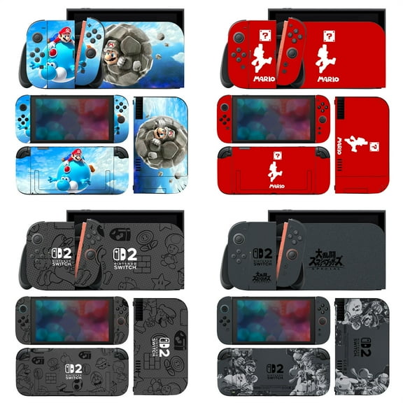 KIPLINK Nintendo Switch 2 Skin Decal – Full Body Vinyl Cover, Anti-Scratch & Waterproof, Bubble-Free Installation, Cartoon & Gaming Designs
