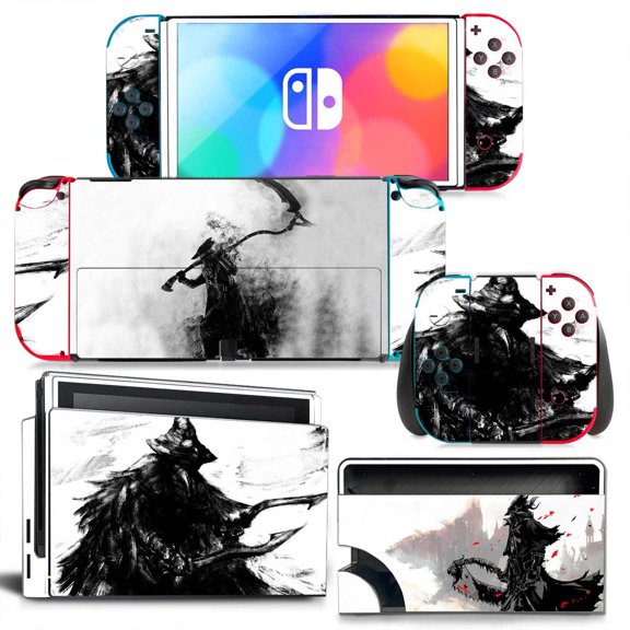 KIPLINK Nintendo Switch OLED Skin Decal – Full Body Vinyl Cover, Anti-Scratch & Waterproof, Bubble-Free Installation, Anime & Artistic Designs