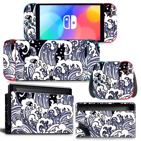 KIPLINK Nintendo Switch OLED Skin Decal – Full Body Vinyl Cover, Anti-Scratch & Waterproof, Bubble-Free Installation, Custom Gaming & Anime Designs