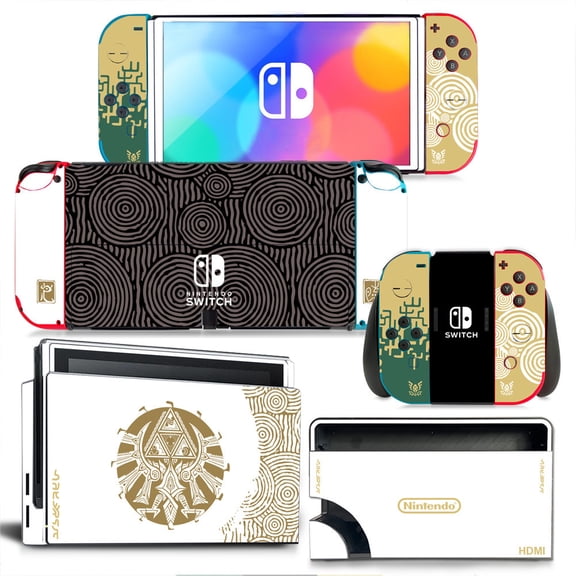 KIPLINK Nintendo Switch OLED Skin Decal – Full Body Vinyl Cover, Anti-Scratch & Waterproof, Bubble-Free Installation, Custom Gaming & Anime Designs