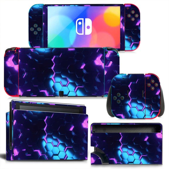 KIPLINK Nintendo Switch OLED Skin Decal – Full Body Vinyl Cover, Anti-Scratch & Waterproof, Bubble-Free Installation, Custom Gaming & Anime Designs