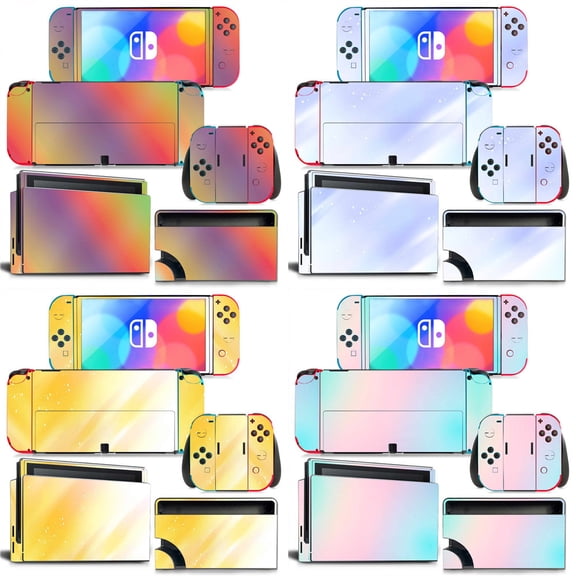 KIPLINK Nintendo Switch OLED Skin Decal – Full Body Vinyl Cover, Anti-Scratch & Waterproof, Bubble-Free Installation, Gradient & Colorful Styles