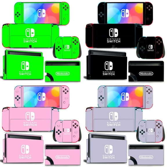 KIPLINK Nintendo Switch OLED Skin Decal – Full Body Vinyl Cover, Anti-Scratch & Waterproof, Bubble-Free Installation, Solid Colors