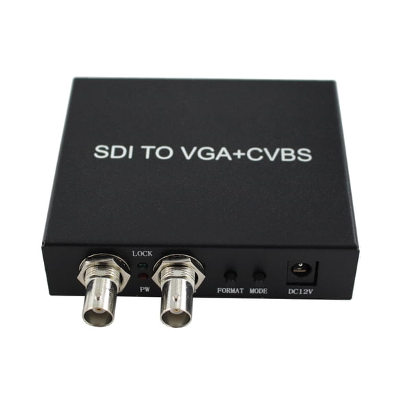 KIPLINK SDI to VGA/AV Converter, SDI to CVBS/RCA Adapter, 1080p Supported, with SDI Loop Out