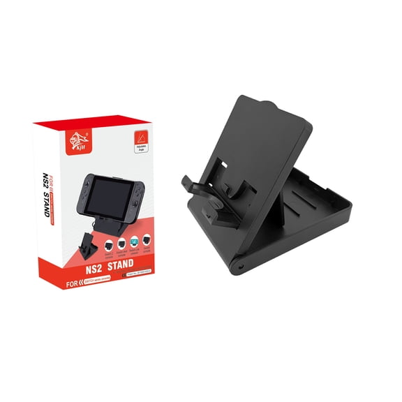 KIPLINK Universal Adjustable Foldable Play Stand for Nintendo Switch 2, Switch, Lite & OLED Consoles (Black)