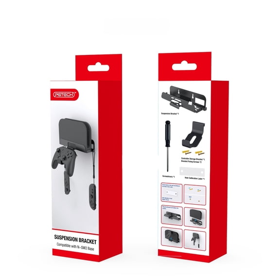 KIPLINK Wall Mount Storage Stand for Nintendo Switch 2 Console & Controllers - Space-Saving Gaming Organizer for NS2