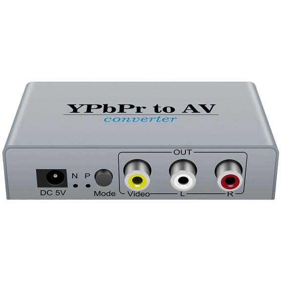 KIPLINK YPbPr (Component) to AV (Composite) Converter, 1080p, with Audio, PAL/NTSC
