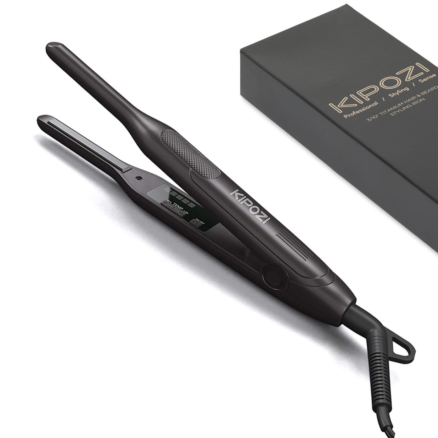 KIPOZI 0.3" Titanium Pencil Flat Iron Small Hair Straightener for Short