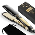 thumbnail image 1 of KIPOZI Hair Straightener Flat Iron with Ionic Technology, 1.75” Floating Titanium Plates, Anti-Frizz & Anti-Static, 15 Temp Settings, Fast Heat-Up, for All Hair Types, Black, 1 of 8