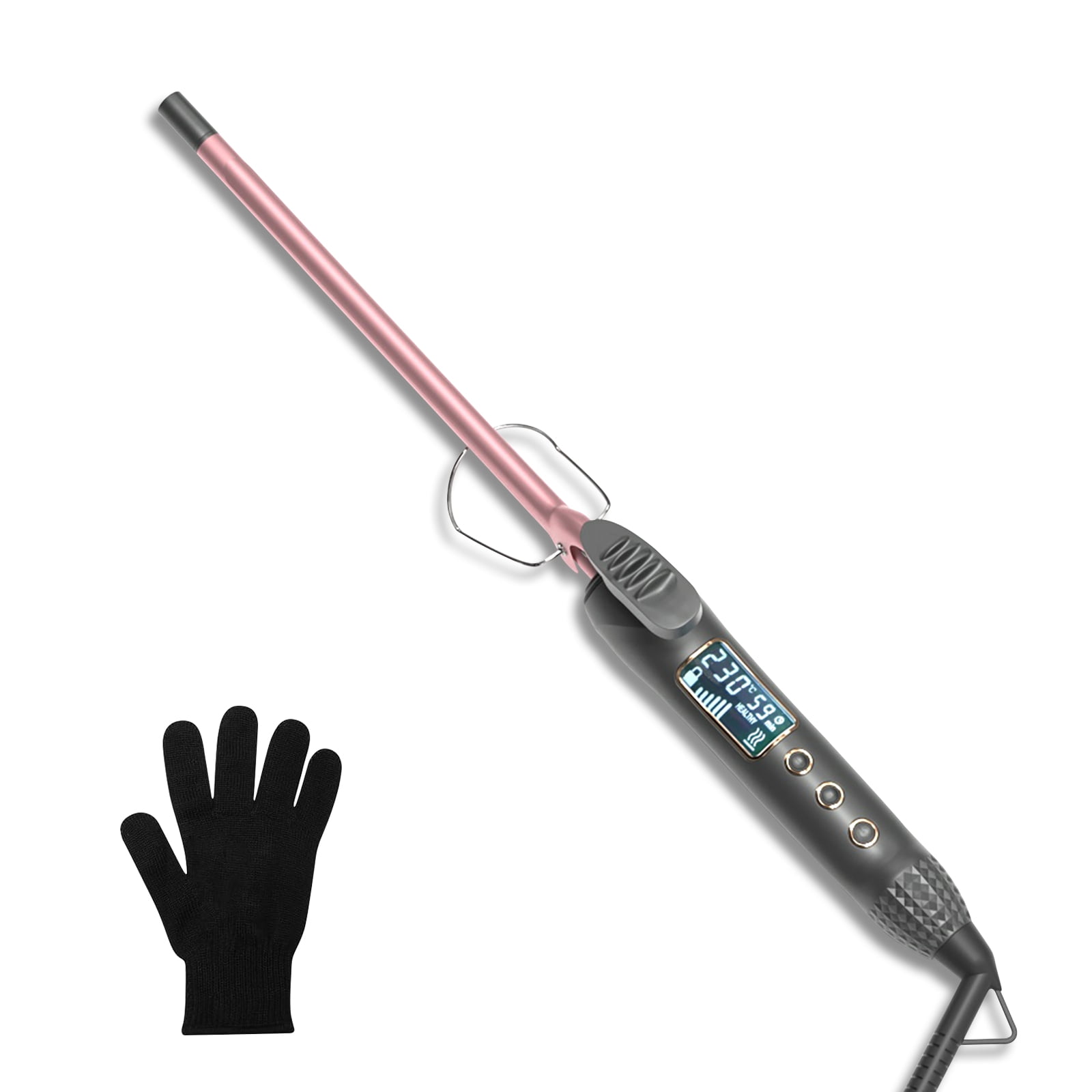 KIPOZI Professional 3/8" Small Hair Curling Wand, Small Barrel Curling