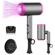 KIPOZI Professional Ionic Hair Dryer, 1800W Fast Drying Blow Dryer with 2 Speed & 3 Heating Setting, Blow Dryer with Diffuser and Concentrator for Curly Hair, Low Nosie Hair dryer for Home, Travel