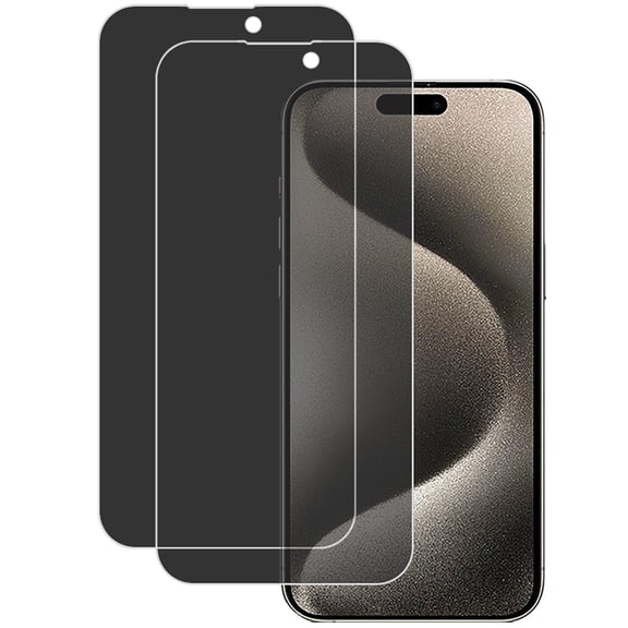 KIQ 2 Pack For Apple iPhone 15 Plus/15 Pro Max CLEAR Flexible Privacy Hydrogel Film FULL Edge-to-Edge Screen Protector with Fingerprint Unlock Function