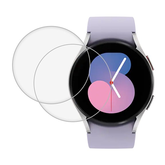 KIQ 2 Pack CLEAR FULL Edge to Edge Coverage Tempered Glass Screen Protector for Samsung Galaxy Watch 4/5(40MM)