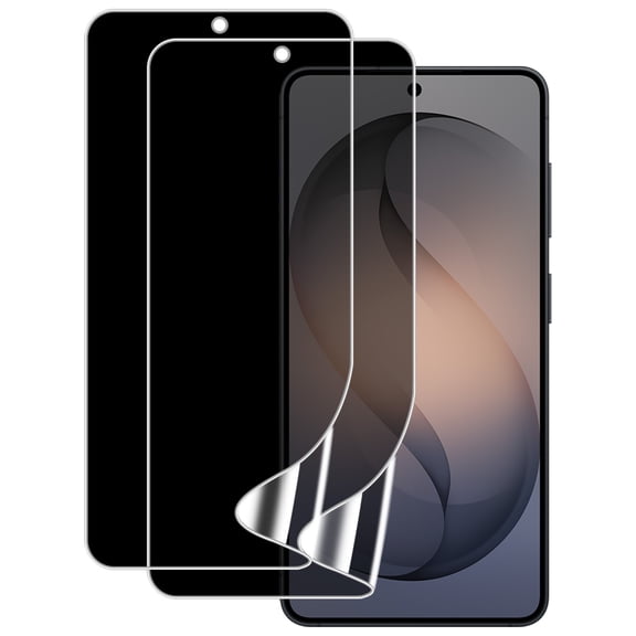 KIQ 2 Pack CLEAR Flexible Privacy Hydrogel Film FULL Edge-to-Edge Screen Protector with Fingerprint Unlock Function Compatible with Samsung Galaxy S26