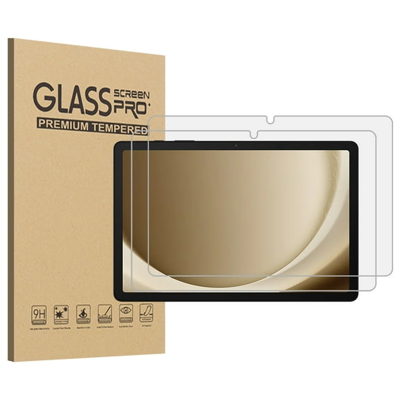 KIQ 2 Pack CLEAR Tempered Glass Screen Protector Compatible with Samsung Galaxy Tab A9+