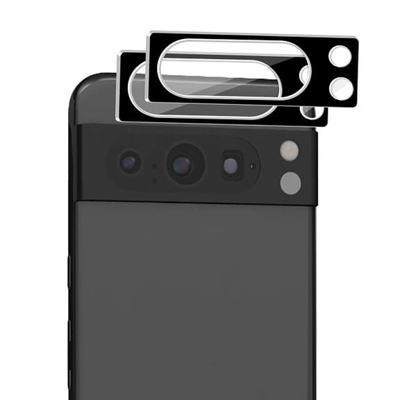 KIQ 2 Pack CLEAR Tempered Glass Screen Protector Cover for the Rear / Back Camera Lens Compatible with Google Pixel 8 Pro