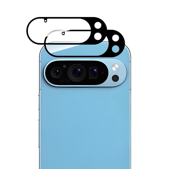 KIQ 2 Pack CLEAR Tempered Glass Screen Protector Cover for the Rear / Back Camera Lens Compatible with Google Pixel 9 Pro