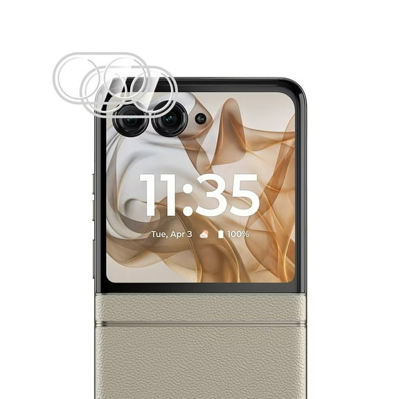 KIQ 2 Pack CLEAR Tempered Glass Screen Protector Cover for the Rear / Back Camera Lens Compatible with Motorola RAZR 2024