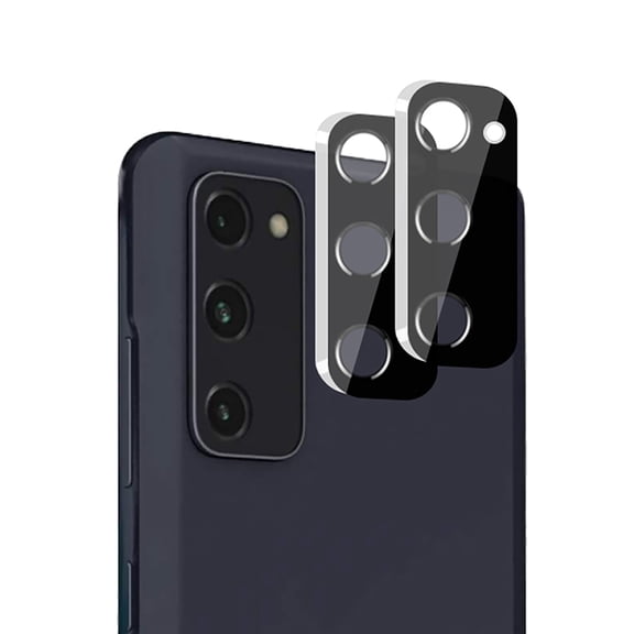 KIQ 2 Pack CLEAR Tempered Glass Screen Protector Cover for the Rear / Back Camera Lens Compatible with Samsung Galaxy S20 FE 5G