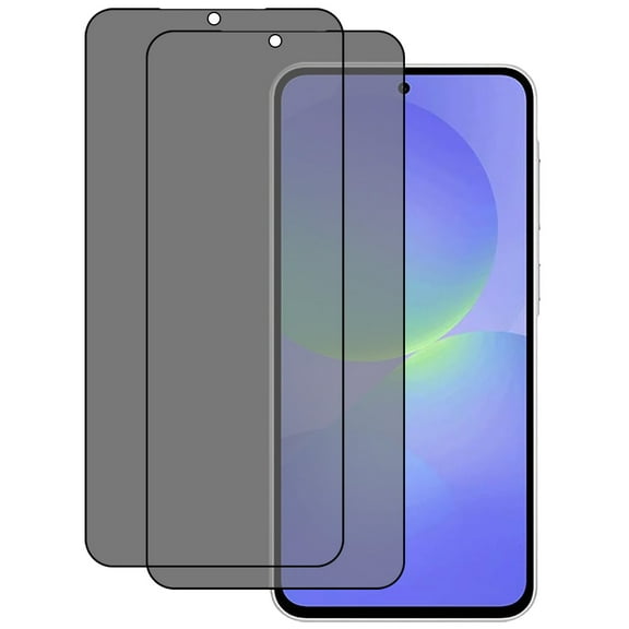 KIQ 2 Pack Privacy Full Cover Tempered Glass Screen Protector with Silk-Printed Black Edges for Samsung Galaxy A36 5G