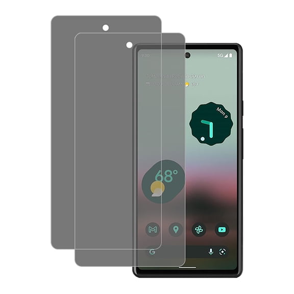 KIQ 2 Pack Privacy Full Cover Tempered Glass for Google Pixel 6a