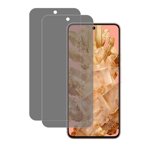 KIQ 2 Pack Privacy Full Cover Tempered Glass for Google Pixel 8