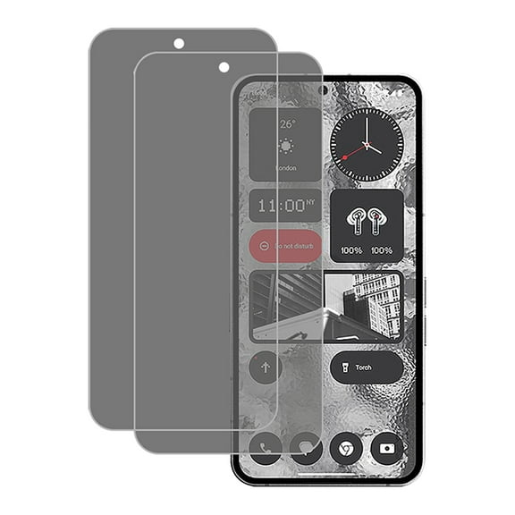 KIQ 2 Pack Privacy Full Cover Tempered Glass for Nothing Phone (2)