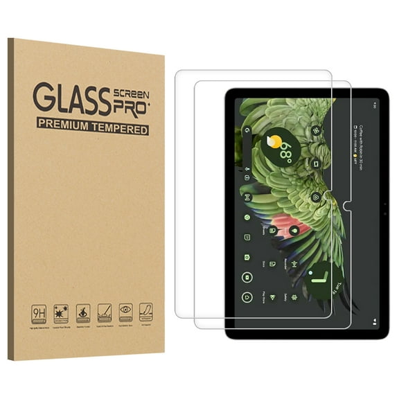 KIQ 2 Pack Regular Tempered Glass Screen Protector for Google Pixel Tablet