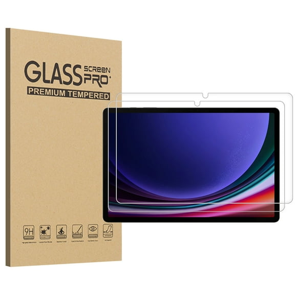 KIQ 2 Pack Regular Tempered Glass Screen Protector for Samsung Galaxy Tab S9
