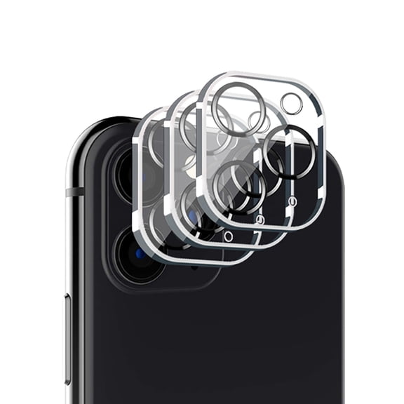 KIQ 3 Pack CLEAR Tempered Glass Screen Protector Cover for the Rear / Back Camera Lens Compatible with iPhone 11 Pro/11 Pro Max